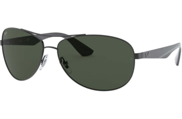Image of Ray-Ban RB3526 Sunglasses 006/71-63 - Matte Black Frame, Grey Green Lenses