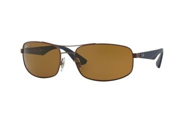 Image of Ray-Ban RB3527 Progressive Prescription Sunglasses RB3527-012-83-61 - Lens Diameter 61 mm, Frame Color Matte Dark Brown