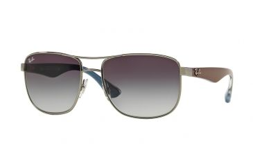 Image of Ray-Ban RB3533 Single Vision Prescription Sunglasses RB3533-004-8G-57 - Lens Diameter 57 mm, Frame Color Gunmetal
