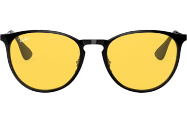Image of Ray-Ban Erika Metal RB3539 Sunglasses, Black, Evolve Photo Yellow To Green, 54, RB3539-002-Q1-54