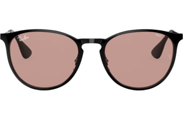 Image of Ray-Ban Erika Metal RB3539 Sunglasses, Black, Evolve Photo Brown To Dark Bro, 54, RB3539-002-Q4-54