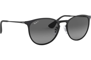 Image of Ray-Ban RB3539 Sunglasses 002/T3-54 - Shiny Black Frame, Light Grey Gradient Grey Polar Lenses