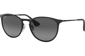 Image of Ray-Ban RB3539 Sunglasses 002/T3-54 - Shiny Black Frame, Light Grey Gradient Grey Polar Lenses