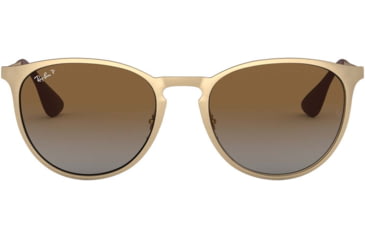 Image of Ray-Ban RB3539 Sunglasses 112/T5-54 - Matte Gold Frame, Light Grey Grad Brown Polar Lenses