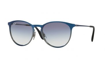 Image of Ray-Ban RB3539 Sunglasses 194/19-54 - Shot Blue Metallic Frame, Clear Grad Light Blue Lenses
