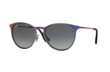 Image of Ray-Ban RB3539 Sunglasses 195/11-54 - Shot Violet Metallic Frame, Light Grey Gradient Grey Lenses