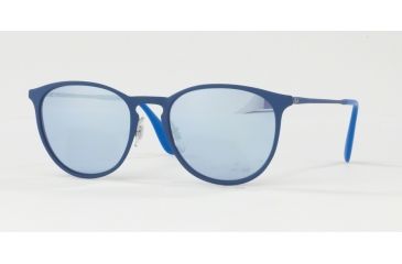 Image of Ray-Ban RB3539 Sunglasses 90221U-54 - Rubber Eletric Blue Frame, Blue Light Flash Grey Lenses