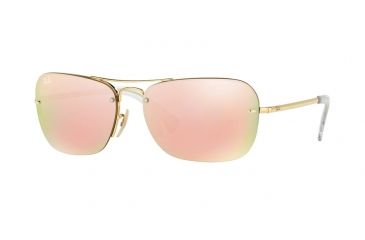 Image of Ray-Ban RB3541 Single Vision Prescription Sunglasses RB3541-001-2Y-61 - Lens Diameter 61 mm, Frame Color Gold