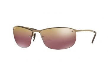 Image of Ray-Ban RB3542 Single Vision Prescription Sunglasses RB3542-197-6B-63 - Lens Diameter 63 mm, Frame Color Shiny Brown
