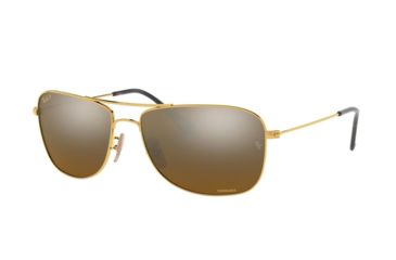 Image of Ray-Ban RB3543 Sunglasses 001/A3-59 - , Brown Mirror Gold Grad Polar Lenses