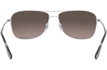 Image of Ray-Ban RB3543 Sunglasses 003/5J-59 - Shiny Silver Frame, Grey Mirror Silver Polar Lenses