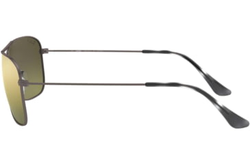 Image of Ray-Ban RB3543 Sunglasses 029/6O-59 - Matte Gunmetal Frame, Green Mirror Gold Polar Lenses