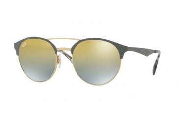 Image of Ray-Ban RB3545 Progressive Prescription Sunglasses RB3545-9007A7-54 - Lens Diameter 54 mm, Frame Color Gold/matte Grey