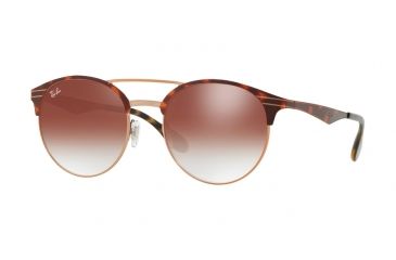 Image of Ray-Ban RB3545 Progressive Prescription Sunglasses RB3545-9074V0-54 - Lens Diameter 54 mm, Frame Color Copper On Top Havana