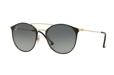 Image of Ray-Ban RB3546 Single Vision Prescription Sunglasses RB3546-187-71-52 - Lens Diameter 52 mm, Frame Color Gold Top Black