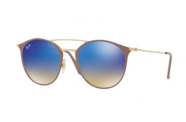 Image of Ray-Ban RB3546 Single Vision Prescription Sunglasses RB3546-90118B-49 - Lens Diameter 49 mm, Frame Color Gold Top Beige