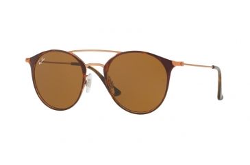 Image of Ray-Ban RB3546 Single Vision Prescription Sunglasses RB3546-9074-52 - Lens Diameter 52 mm, Frame Color Copper On Top Havana