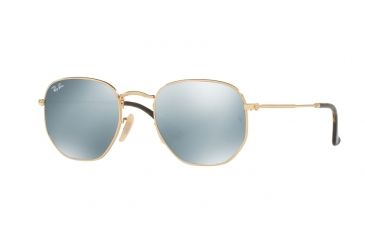 Image of Ray-Ban RB3548N Sunglasses 001/30-48 - Gold Frame, Grey-Flash Lenses