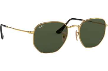 Image of Ray-Ban RB3548N Sunglasses 001-48 - Gold Frame, Green Lenses