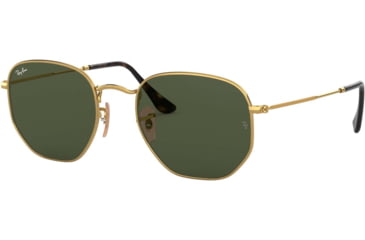 Image of Ray-Ban RB3548N Sunglasses 001-48 - Gold Frame, Green Lenses