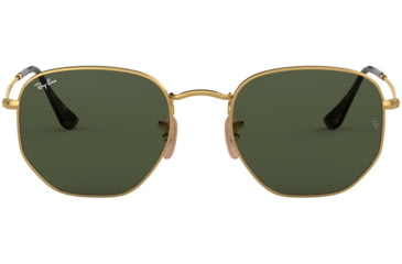 Image of Ray-Ban RB3548N Sunglasses 001-51 - Gold Frame, Green Lenses