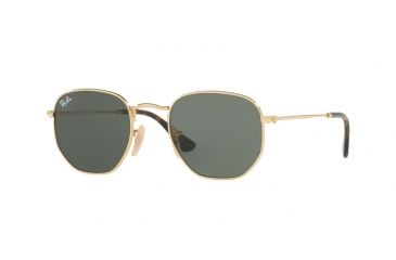 Image of Ray-Ban RB3548N Sunglasses 001-54 - Gold Frame, Green Lenses