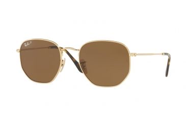Image of Ray-Ban RB3548N Sunglasses 001/57-51 - Gold Frame, Polar Brown Lenses
