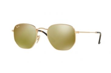 Image of Ray-Ban RB3548N Sunglasses 001/93-51 - Gold Frame, Gold Flash Lenses