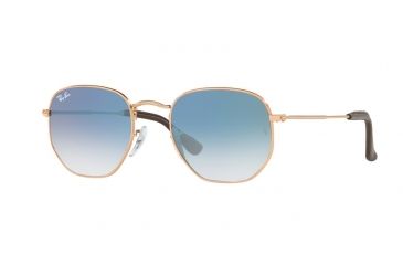Image of Ray-Ban RB3548N Sunglasses 90353F-51 - Copper Frame, Clear Gradient Blue Lenses