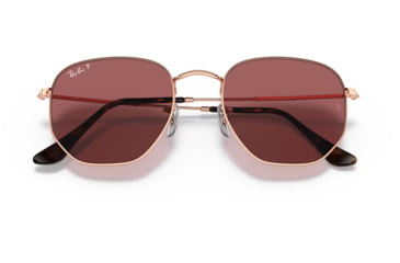 Image of Ray-Ban RB3548N Sunglasses, Polarized Purple Lenses, Rose Gold, 51, RB3548N-9202AF-51