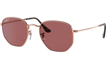 Image of Ray-Ban RB3548N Sunglasses, Polarized Purple Lenses, Rose Gold, 51, RB3548N-9202AF-51