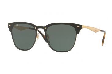 Image of Ray-Ban BLAZE CLUBMASTER RB3576N Progressive Prescription Sunglasses RB3576N-043-71-47 - Lens Diameter 47 mm, Frame Color Brusched Gold