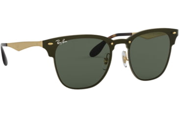 Image of Ray-Ban RB3576N Sunglasses 043/71-47 - Brusched Gold Frame, Dark Green Lenses