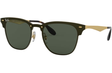 Image of Ray-Ban RB3576N Sunglasses 043/71-47 - Brusched Gold Frame, Dark Green Lenses