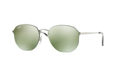 Image of Ray-Ban BLAZE HEXAGONAL RB3579N Single Vision Prescription Sunglasses RB3579N-003-30-58 - Lens Diameter 58 mm, Frame Color Silver