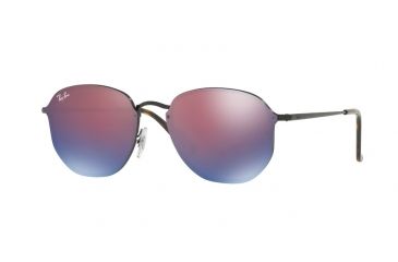 Image of Ray-Ban BLAZE HEXAGONAL RB3579N Single Vision Prescription Sunglasses RB3579N-153-7V-58 - Lens Diameter 58 mm, Frame Color Demiglos Black