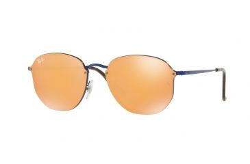 Image of Ray-Ban BLAZE HEXAGONAL RB3579N Single Vision Prescription Sunglasses RB3579N-90387J-58 - Lens Diameter 58 mm, Frame Color Blue