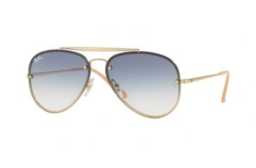 Image of Ray-Ban BLAZE AVIATOR RB3584N Progressive Prescription Sunglasses RB3584N-001-19-58 - Lens Diameter 58 mm, Frame Color Gold