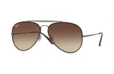 Image of Ray-Ban BLAZE AVIATOR RB3584N Progressive Prescription Sunglasses RB3584N-004-13-58 - Lens Diameter 58 mm, Frame Color Gunmetal