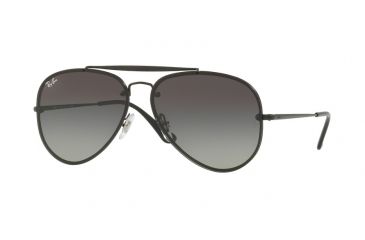 Image of Ray-Ban BLAZE AVIATOR RB3584N Progressive Prescription Sunglasses RB3584N-153-11-58 - Lens Diameter 58 mm, Frame Color Demi Glos Black