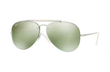 Image of Ray-Ban BLAZE AVIATOR RB3584N Progressive Prescription Sunglasses RB3584N-905130-58 - Lens Diameter 58 mm, Frame Color Silver