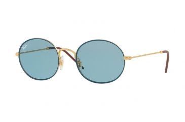 Image of Ray-Ban RB3594 Prescription Sunglasses, 53mm, Blue/Gold, RB3594-9113F7-53-SV