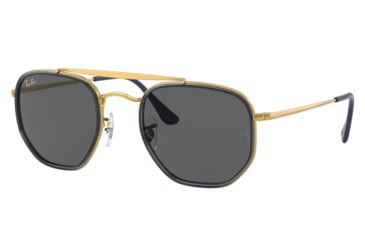 Image of Ray-Ban RB3648M The Marshal II Sunglasses, Legend Gold Frame, Dark Grey Lens, 52, RB3648M-9240B1-52