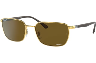 Image of Ray-Ban RB3684CH Sunglasses, Polarized Brown Lenses, Arista, 58, RB3684CH-001-AN-58