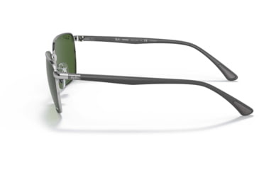 Image of Ray-Ban RB3684CH Sunglasses, Polarized Dark Green Lenses, Silver, 58, RB3684CH-003-P1-58