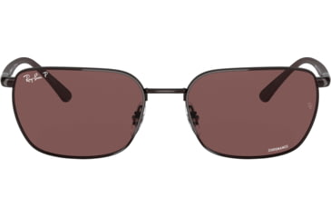 Image of Ray-Ban RB3684CH Sunglasses, Polarized dark violet Lenses, Brown, 58, RB3684CH-014-AF-58