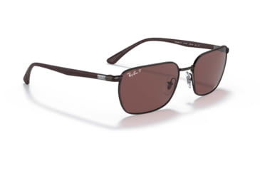 Image of Ray-Ban RB3684CH Sunglasses, Polarized dark violet Lenses, Brown, 58, RB3684CH-014-AF-58