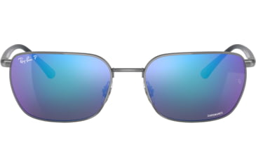 Image of Ray-Ban RB3684CH Sunglasses, Polarized Grey Mirror Blue Lenses, Gunmetal, 58, RB3684CH-004-4L-58