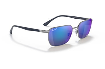 Image of Ray-Ban RB3684CH Sunglasses, Polarized Grey Mirror Blue Lenses, Gunmetal, 58, RB3684CH-004-4L-58
