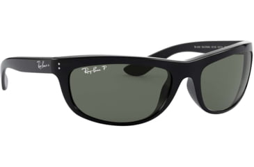 Image of Ray-Ban RB4089 Sunglasses Styles - Black Frame w/ Crystal Green Polarized 62 mm Diameter Lenses, 601-58-6219